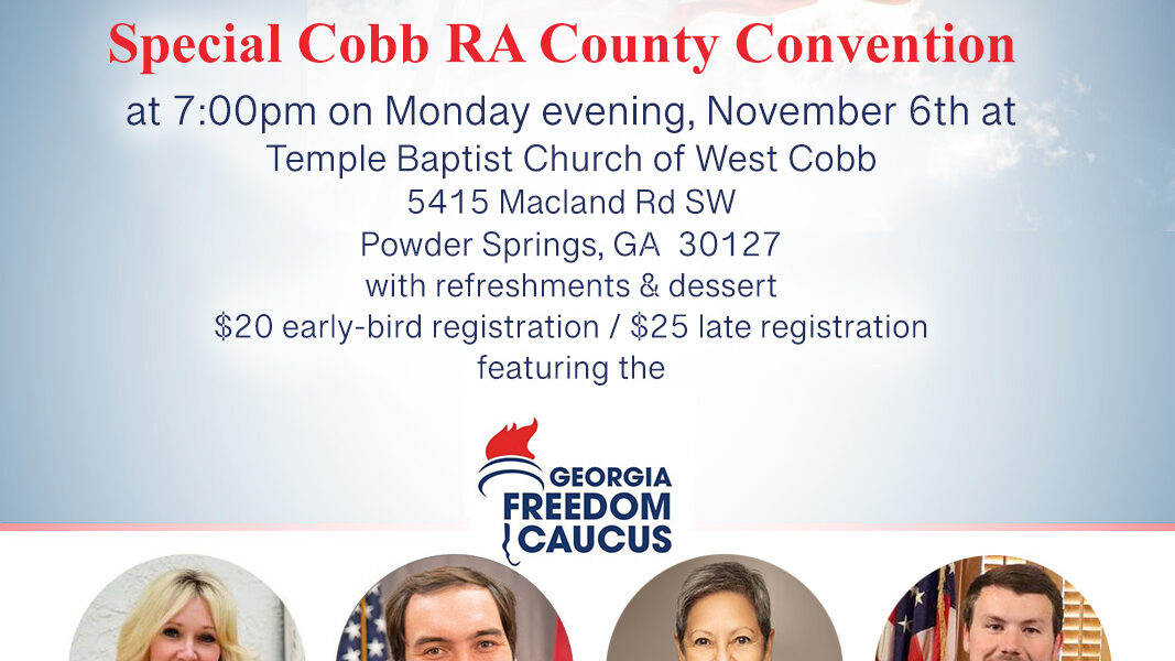 County Convention on November 6th Will Feature Georgia Freedom Caucus Leadership